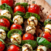 Caprese Skewers With Balsamic Glaze